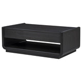 Leandro 2-drawer Wood Cocktail Coffee Table Burnished Black - 704638