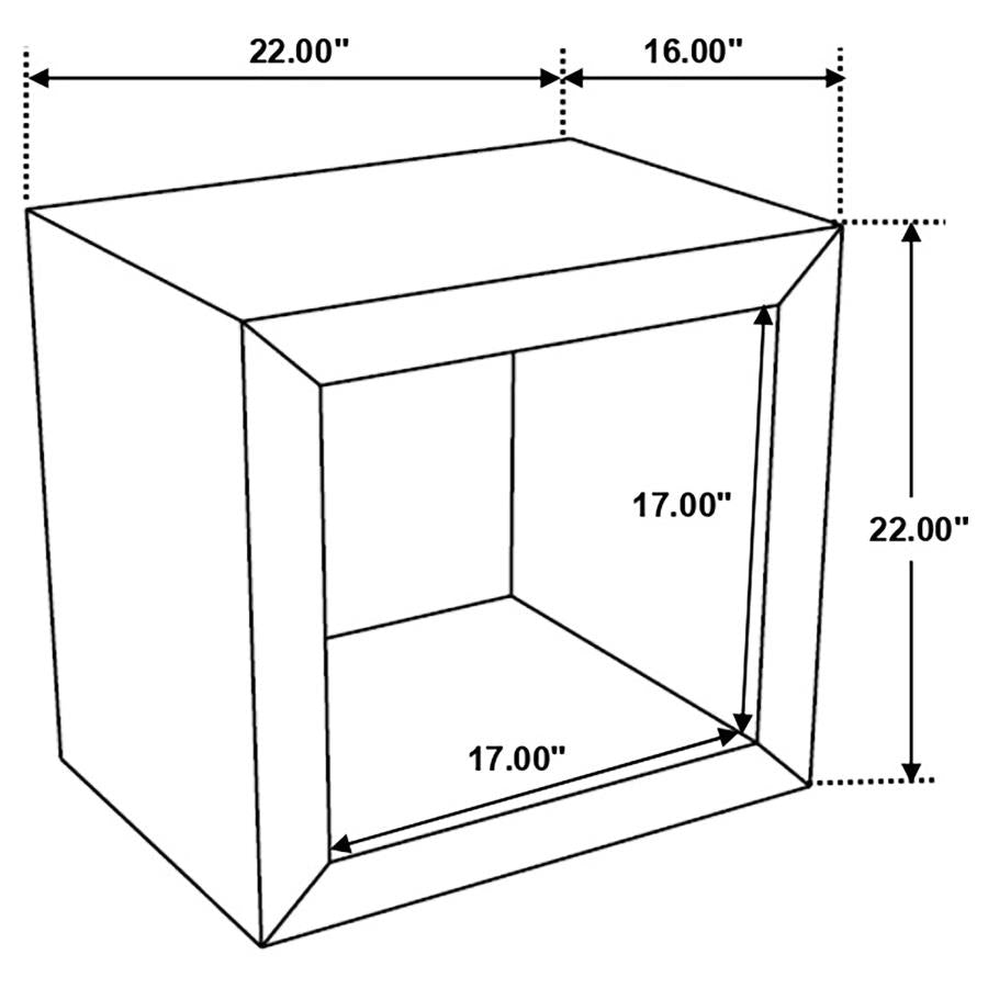 Benton Rectangular Solid Wood End Table Natural - 704837