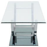 Danville 3-piece Glass Top Coffee and End Table Set Chrome - 704988-S3