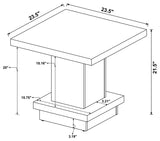 Reston Square Engineered Wood Side End Table Cappuccino - 705167