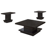 Reston 3-piece Square Coffee and End Table Set Cappuccino - 705168-S3
