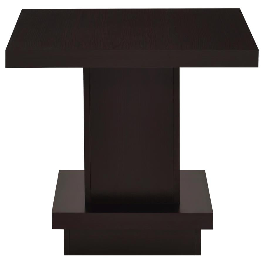 Reston 3-piece Square Coffee and End Table Set Cappuccino - 705168-S3