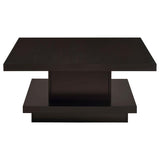 Reston Square Engineered Wood Coffee Table with Casters Cappuccino - 705168