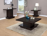 Reston Square Engineered Wood Coffee Table with Casters Cappuccino - 705168