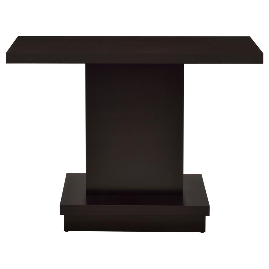 Reston Engineered Wood Pedestal Console Table Cappuccino - 705169