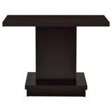 Reston Engineered Wood Pedestal Console Table Cappuccino - 705169