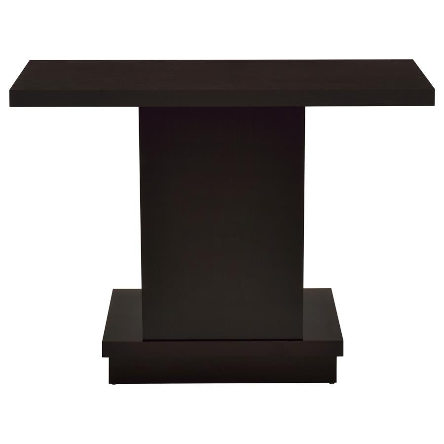 Reston Engineered Wood Pedestal Console Table Cappuccino - 705169