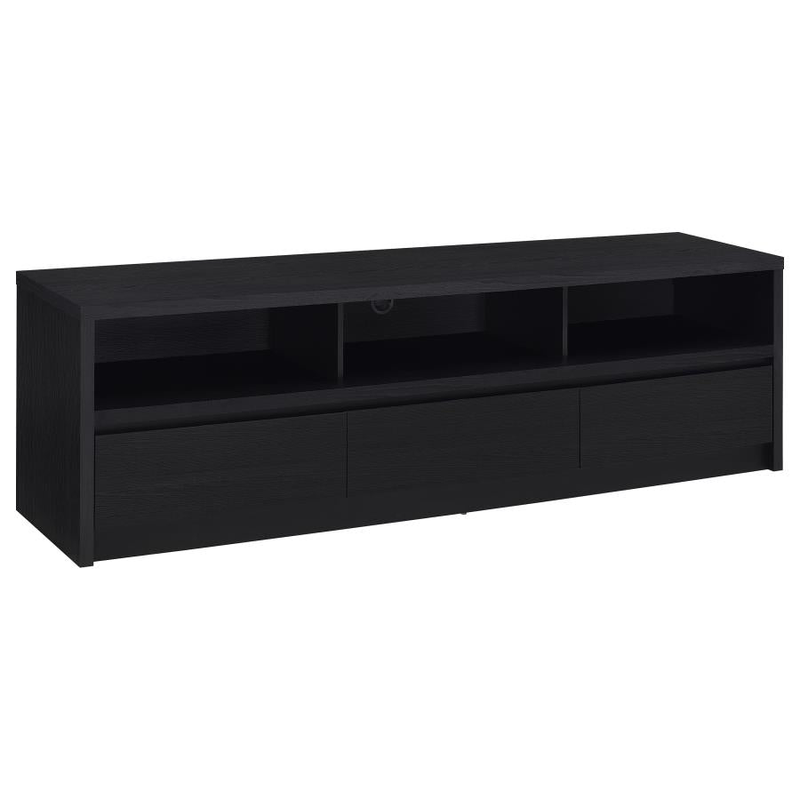 Rutland 78-inch 3-drawer TV Stand Media Console Black - 705803