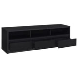 Rutland 78-inch 3-drawer TV Stand Media Console Black - 705803