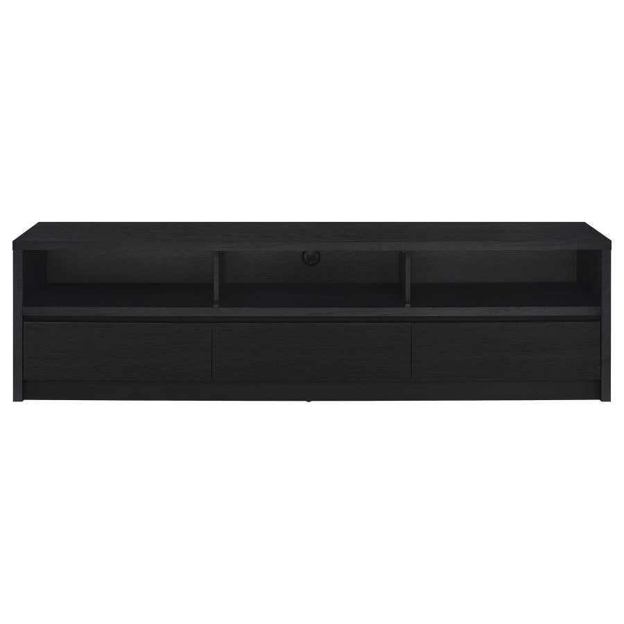 Rutland 78-inch 3-drawer TV Stand Media Console Black - 705803