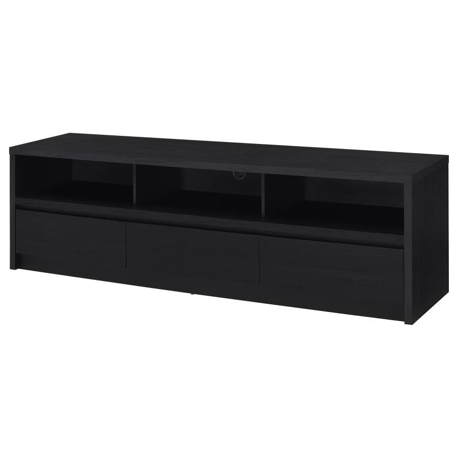 Rutland 78-inch 3-drawer TV Stand Media Console Black - 705803