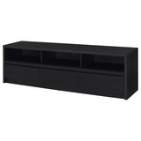 Rutland 78-inch 3-drawer TV Stand Media Console Black - 705803