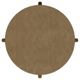 Arini Round End Side Table With Storage Shelf Sand Wash - 706187
