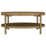 Arini 2-piece Round Coffee and End Table Set Sand Wash - 706188-S2
