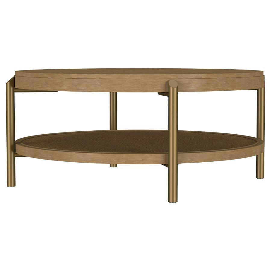 Arini 2-piece Round Coffee and End Table Set Sand Wash - 706188-S2