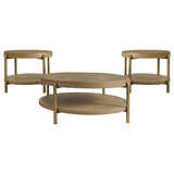 Arini 3-piece Round Coffee and End Table Set Sand Wash - 706188-S3