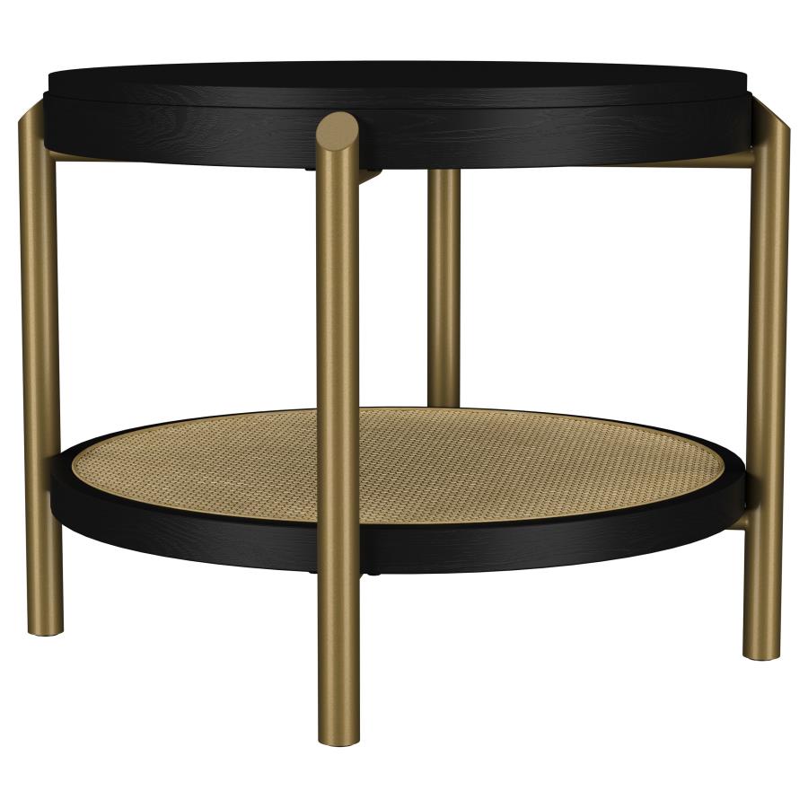 Arini 2-piece Round Coffee and End Table Set Black - 706198-S2
