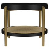 Arini 3-piece Round Coffee and End Table Set Black - 706198-S3