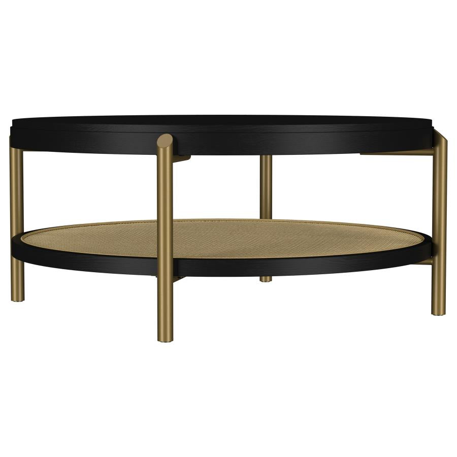 Arini 3-piece Round Coffee and End Table Set Black - 706198-S3