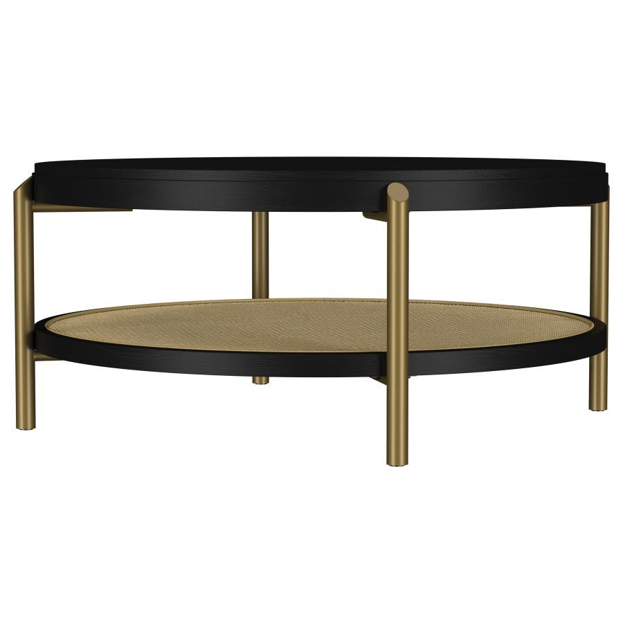 Arini 3-piece Round Coffee and End Table Set Black - 706198-S3