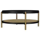 Arini 3-piece Round Coffee and End Table Set Black - 706198-S3