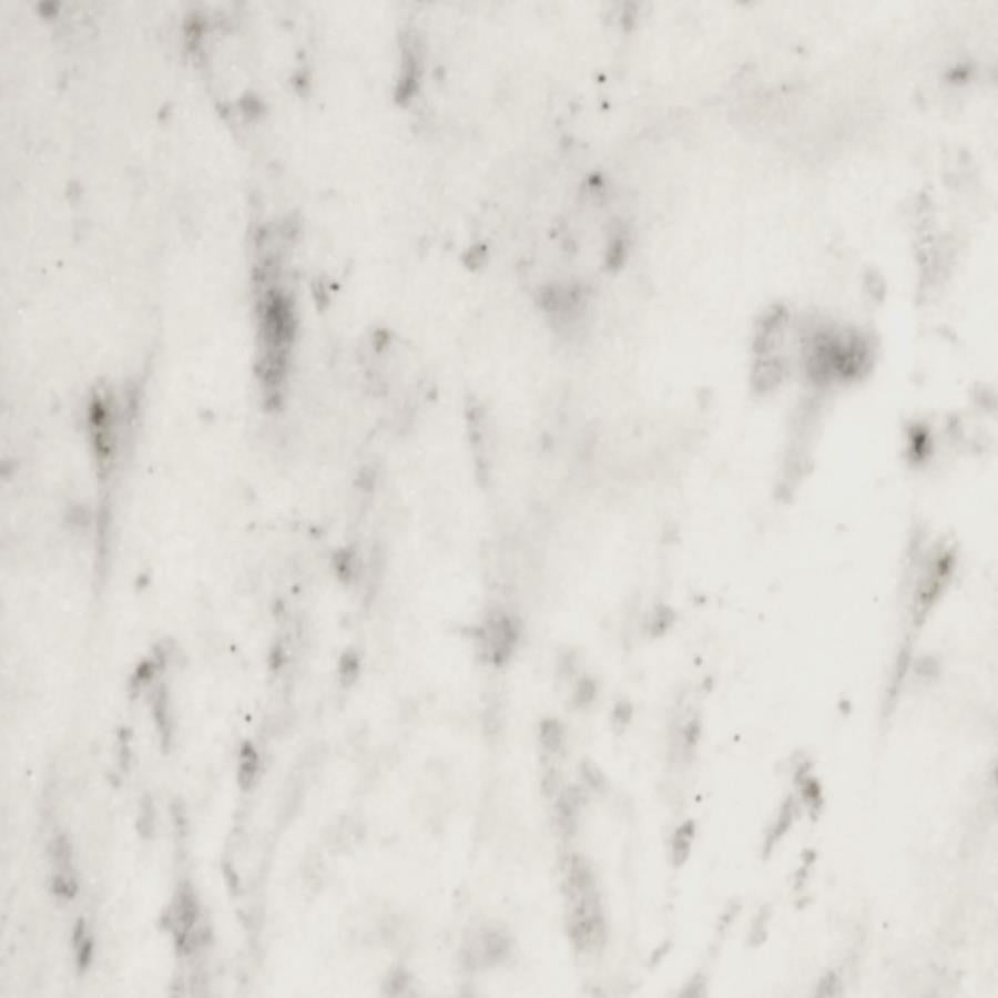 Haven Round Genuine White Marble Top End Side Table Black - 706207