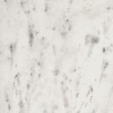 Haven Round Genuine White Marble Top End Side Table Black - 706207