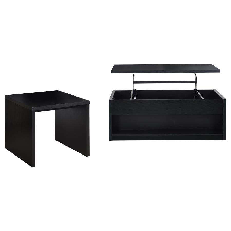 Knapp 2-piece Lift Top Coffee Table Set Black - 706228-S2