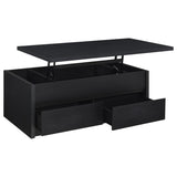 Knapp 2-piece Lift Top Coffee Table Set Black - 706228-S2