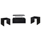 Knapp 3-piece Lift Top Coffee Table Set Black - 706228-S3