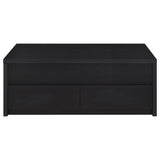 Knapp Lift Top Cocktail Coffee Table with Dual Drawers Black - 706228