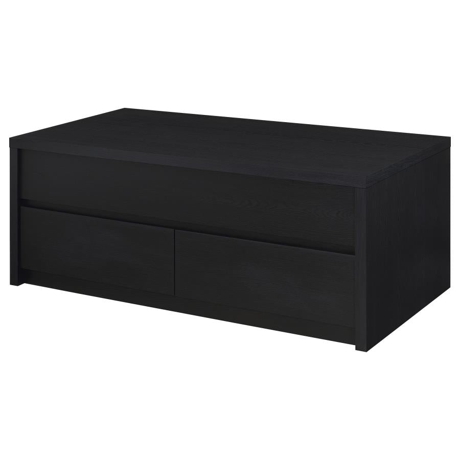 Knapp Lift Top Cocktail Coffee Table with Dual Drawers Black - 706228