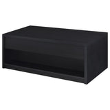 Knapp Lift Top Cocktail Coffee Table with Dual Drawers Black - 706228