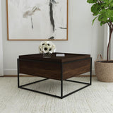 Fulton 30-inch Square Mango Wood Coffee Table Dark Brown - 706238