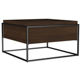 Fulton 30-inch Square Mango Wood Coffee Table Dark Brown - 706238