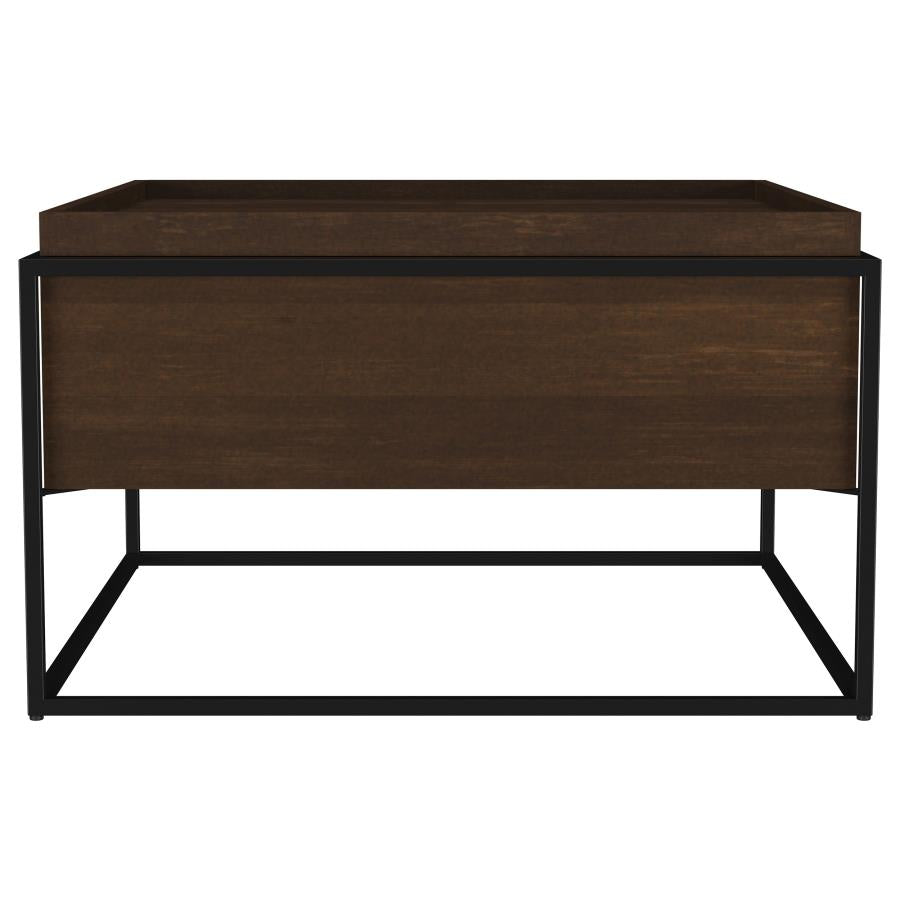 Fulton 30-inch Square Mango Wood Coffee Table Dark Brown - 706238