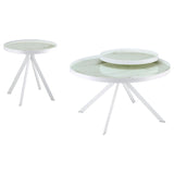 Briggs 2-piece Round Coffee and End Table Set White - 706258-S2