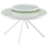Briggs 2-piece Round Coffee and End Table Set White - 706258-S2