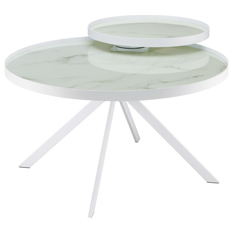 Briggs 2-piece Round Coffee and End Table Set White - 706258-S2