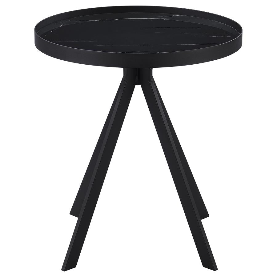 Briggs 2-piece Round Coffee and End Table Set Black - 706268-S2