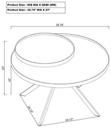 Briggs 2-piece Round Coffee and End Table Set White - 706258-S2