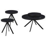 Briggs 3-piece Round Coffee and End Table Set Black - 706268-S3