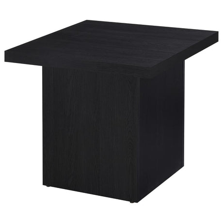 Devar Square Engineered Laminate End Side Table Black - 706277