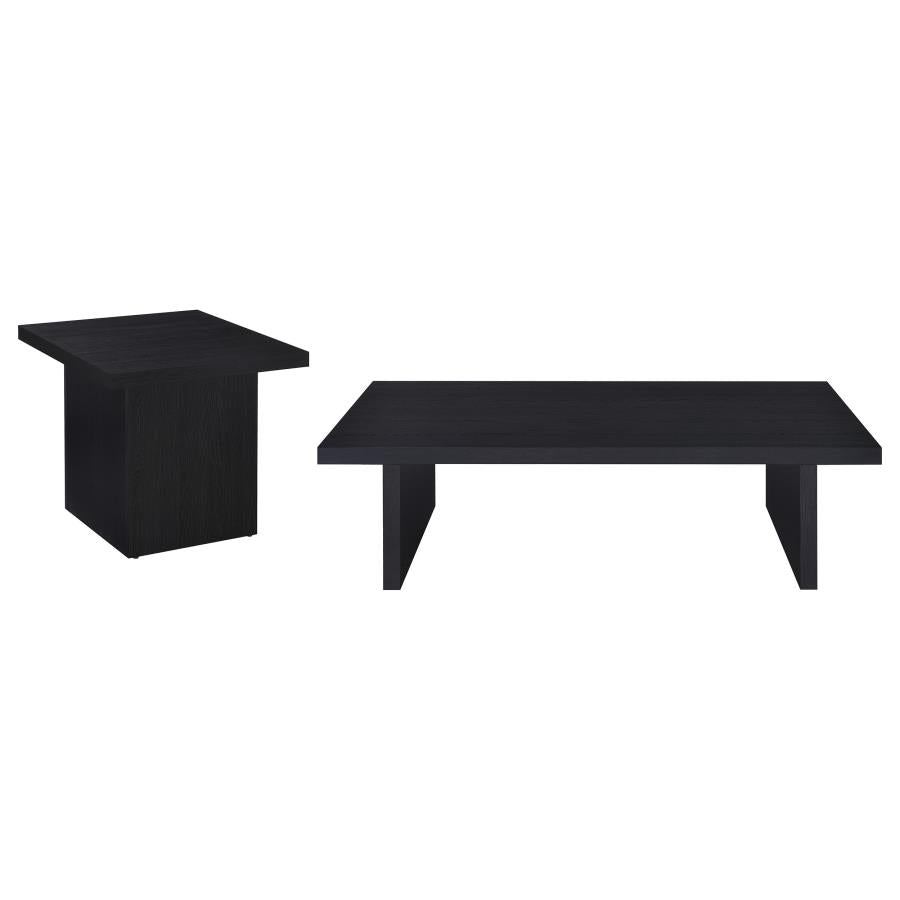 Max 2-piece Rectangular Coffee and End Table Set Black - 706278-S2