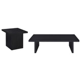 Max 2-piece Rectangular Coffee and End Table Set Black - 706278-S2