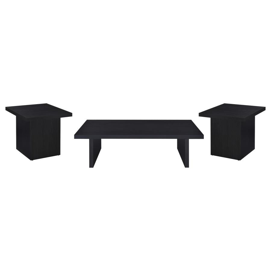 Max 3-piece Rectangular Coffee and End Table Set Black - 706278-S3