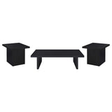 Max 3-piece Rectangular Coffee and End Table Set Black - 706278-S3
