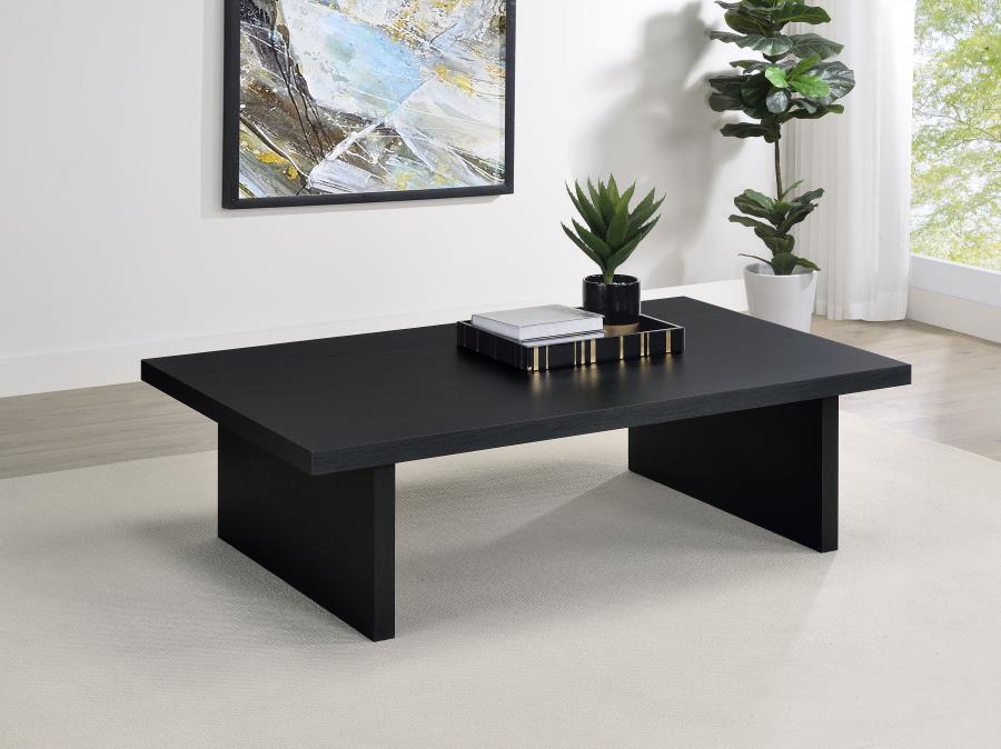 Max Rectangular Engineered Laminate Coffee Table Black - 706278