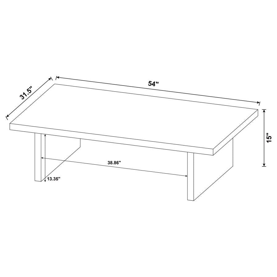 Max Rectangular Engineered Laminate Coffee Table Black - 706278