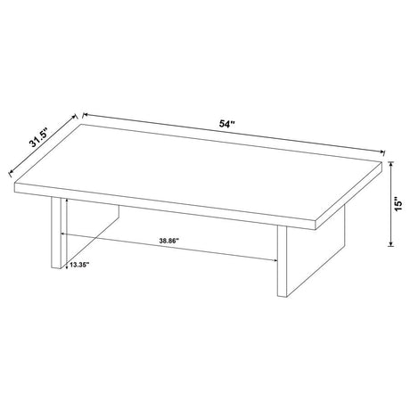 Max Rectangular Engineered Laminate Coffee Table Black - 706278